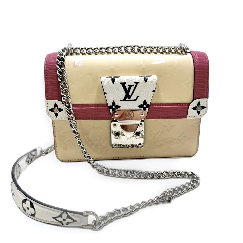 Auth Louis Vuitton LV Wynwood Monogram Vernis Epi Leather Crossbody Bag 2way